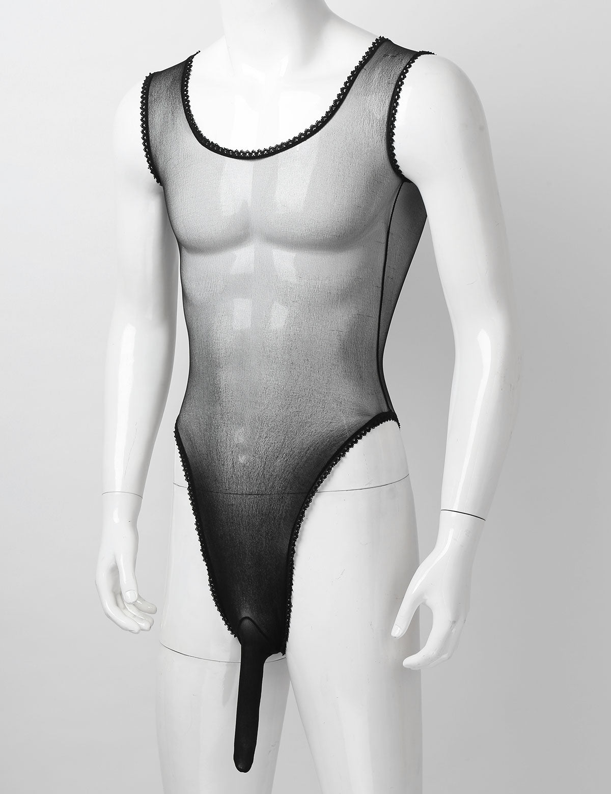 Lace Bodysuit for Crossdressers - Style 4 - Image 34