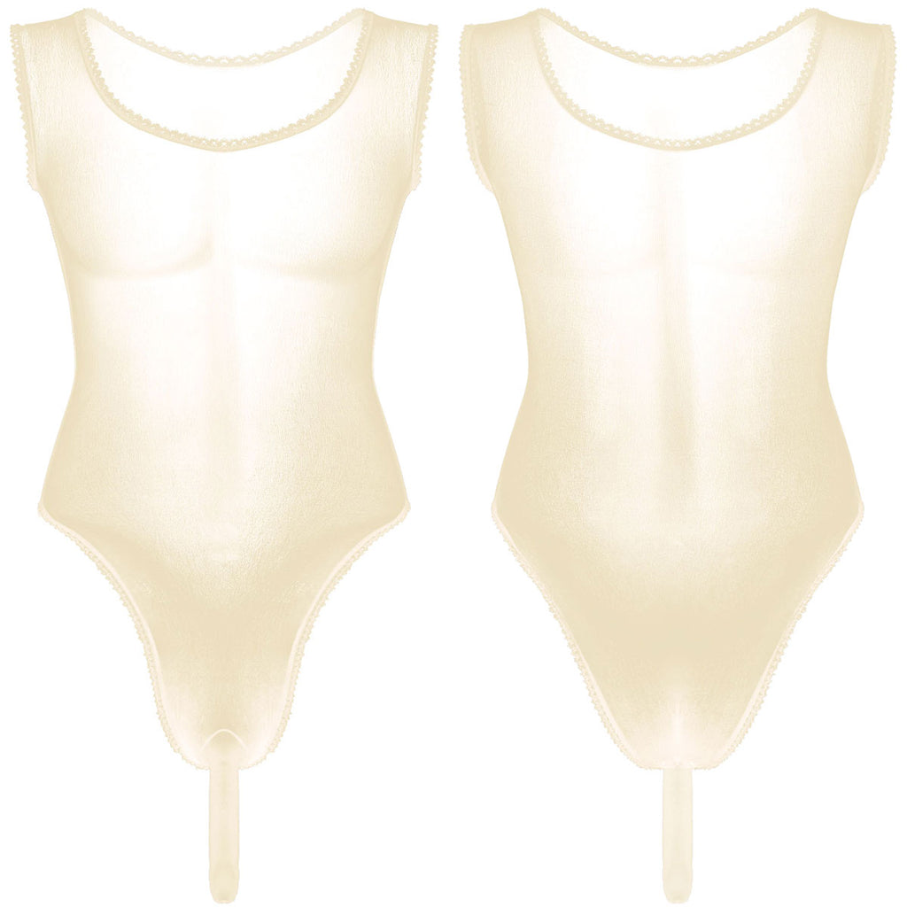Satin Bodysuit for Crossdressers - Style 8 - Image 6