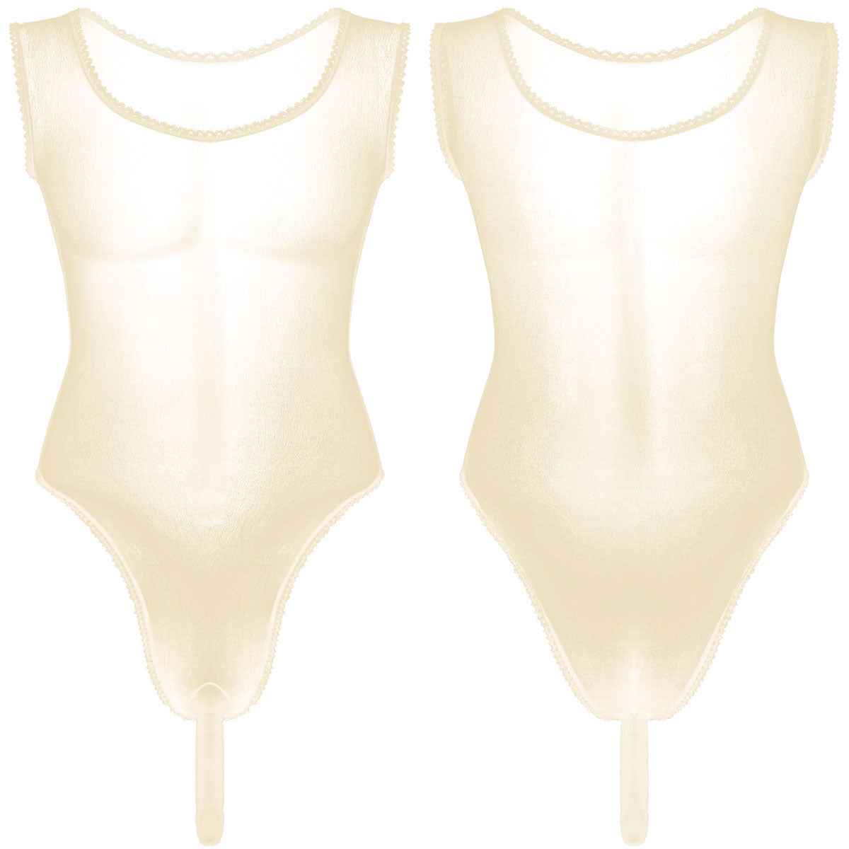 Satin Bodysuit for Crossdressers - Style 3 - Image 5