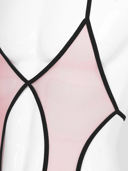 See-through Mesh Bodysuit: Seductive Lingerie for Sissy Role Play