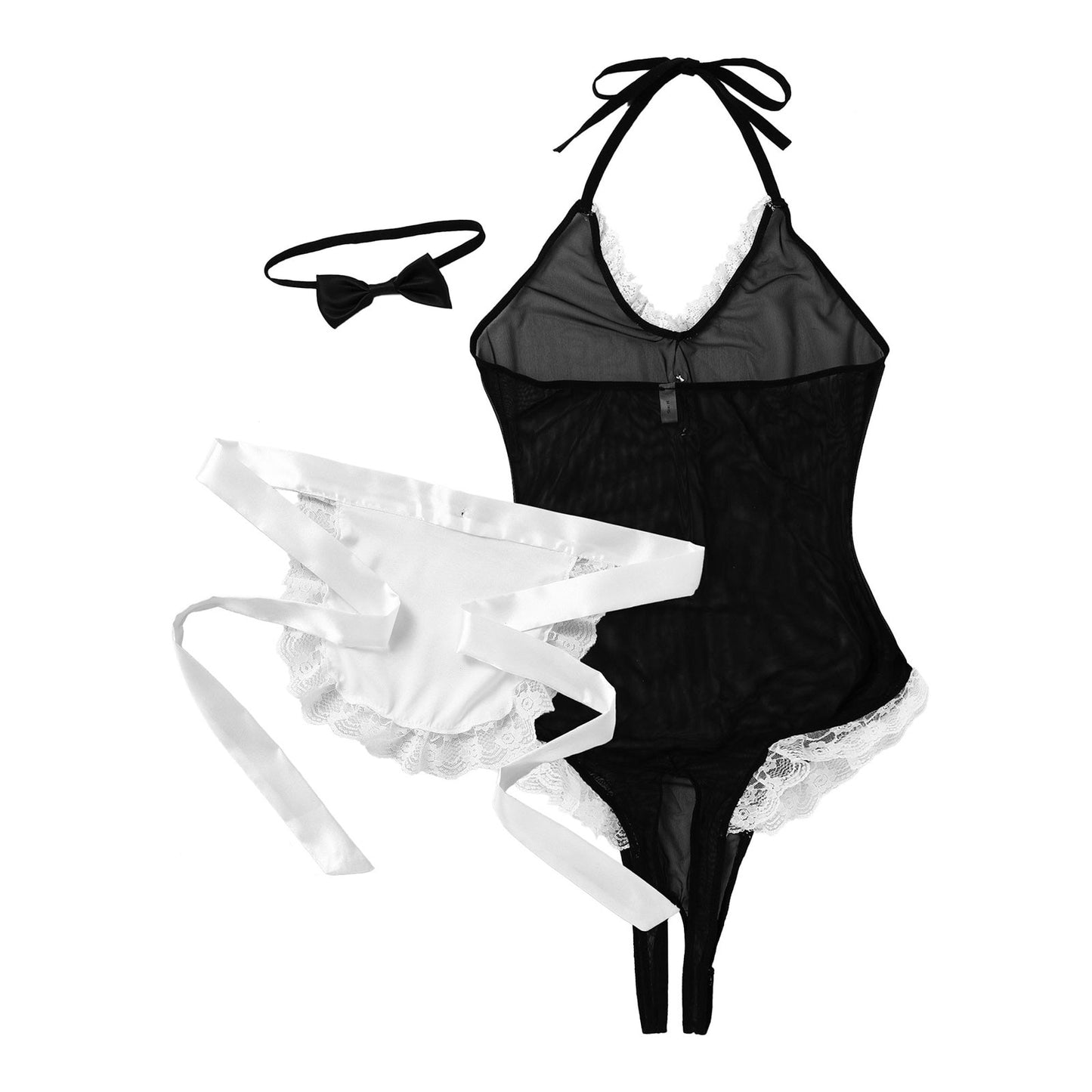 See-Through Mesh Bodysuit: Seductive Lingerie for Sissy Role Play