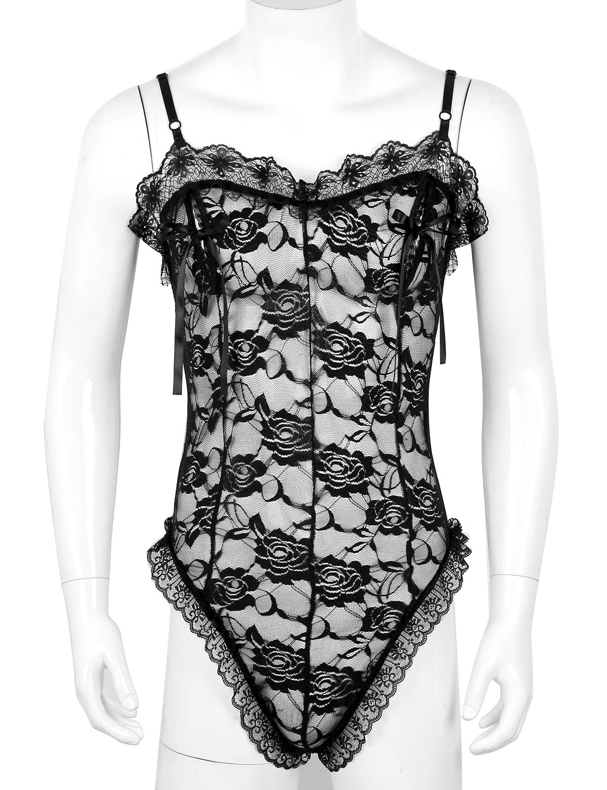 Lace Bodysuit for Crossdressers - Style 2 - Image 7