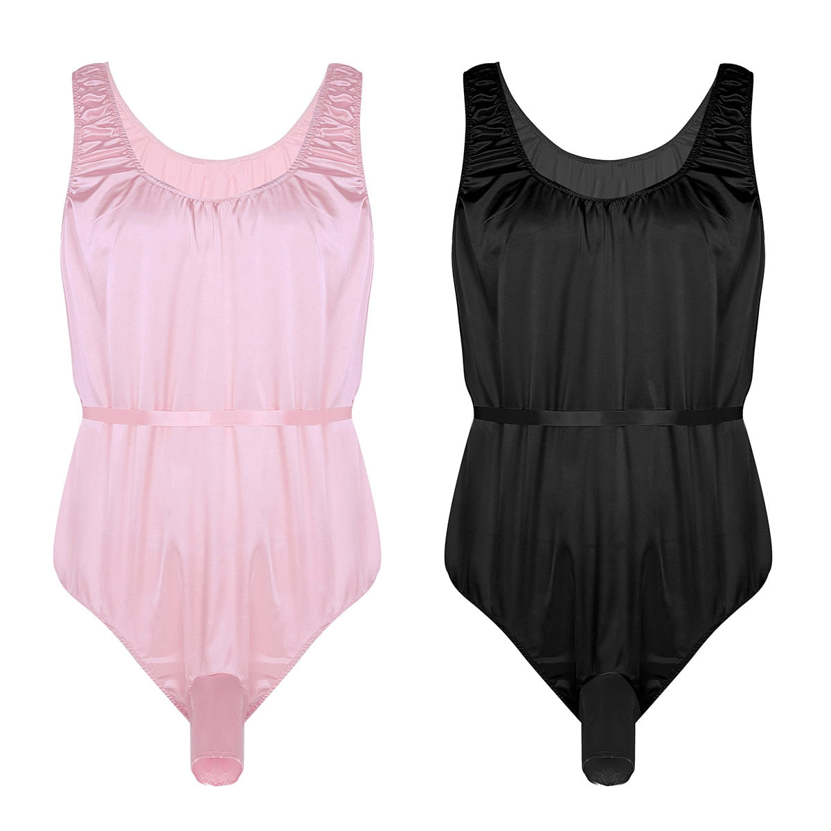 Satin Bodysuit for Crossdressers - Style 5 - Image 37
