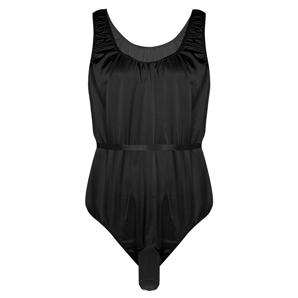 Satin Bodysuit for Crossdressers - Style 7 - Image 16