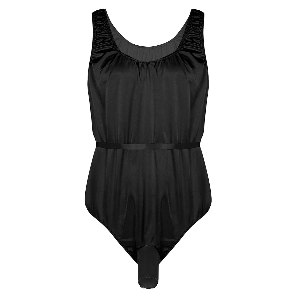 Satin Bodysuit for Crossdressers - Style 7 - Image 16