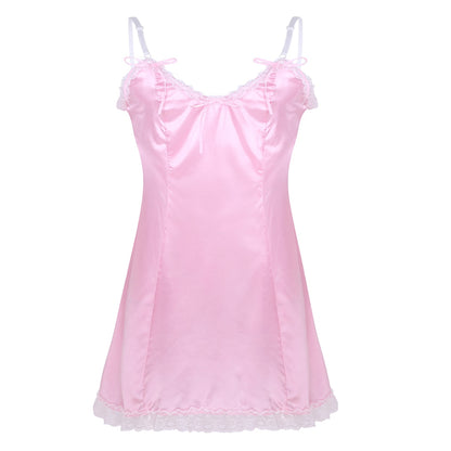 Sissy Crossdress Lingerie: Lace Trimmed Nightwear for Men