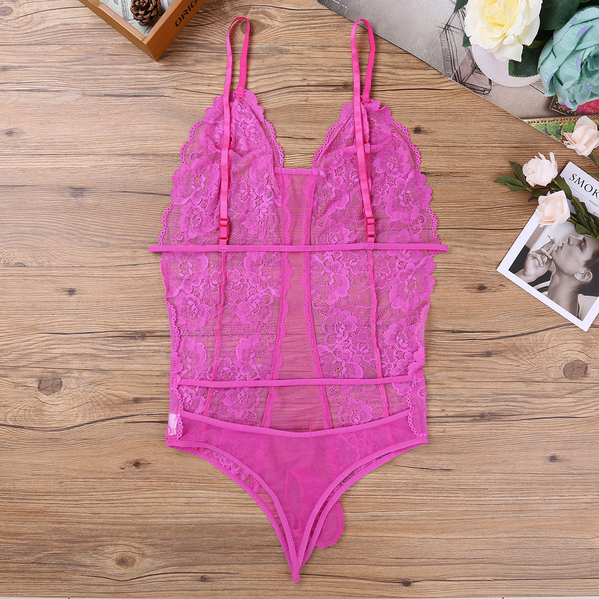 Lace Bodysuit for Crossdressers - Style 6 - Image 3