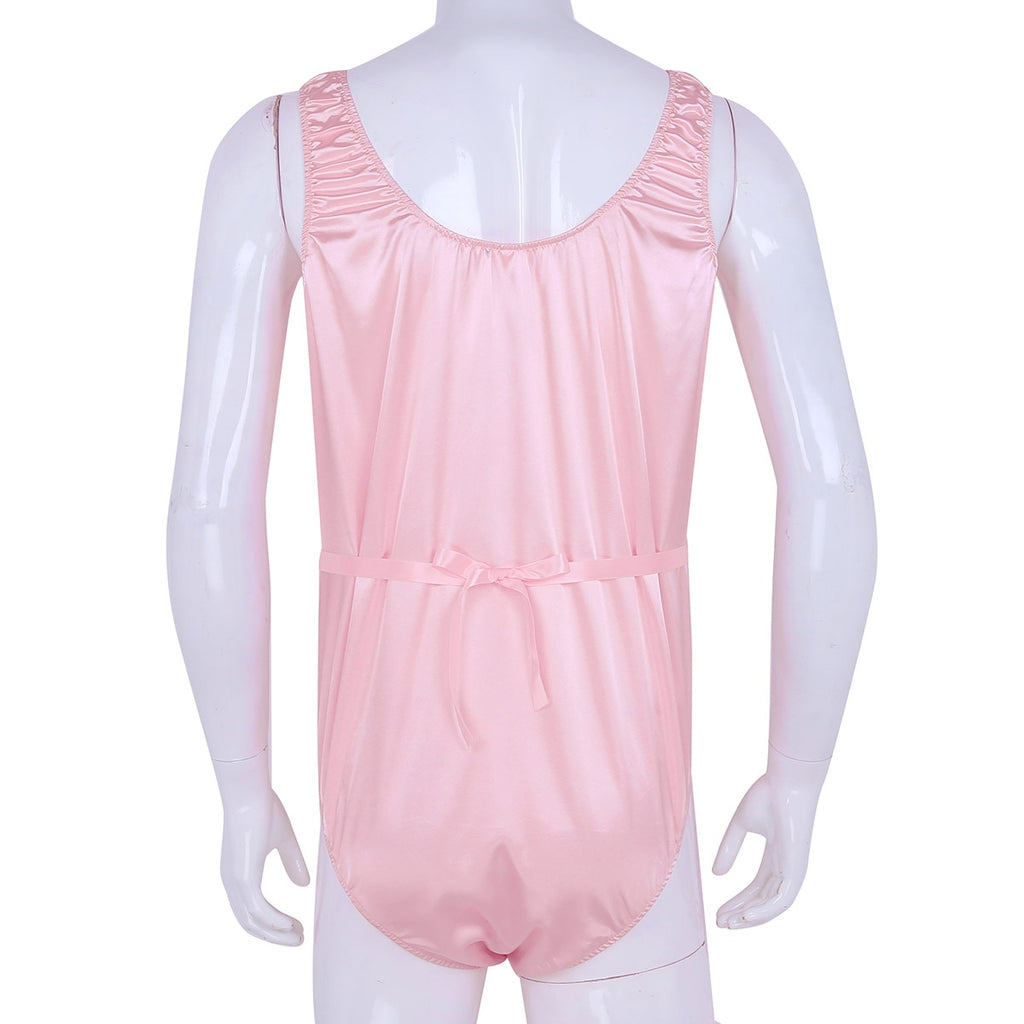 Satin Bodysuit for Crossdressers - Style 7 - Image 26