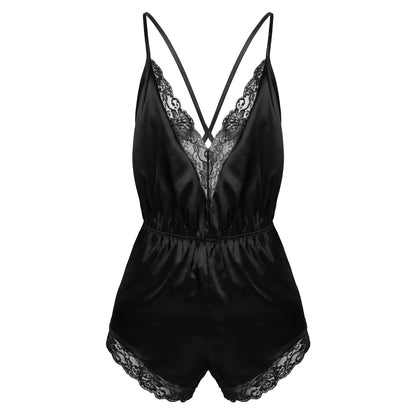 Satin Bodysuit Jumpsuit: Sensual Sleepwear for Crossdressers