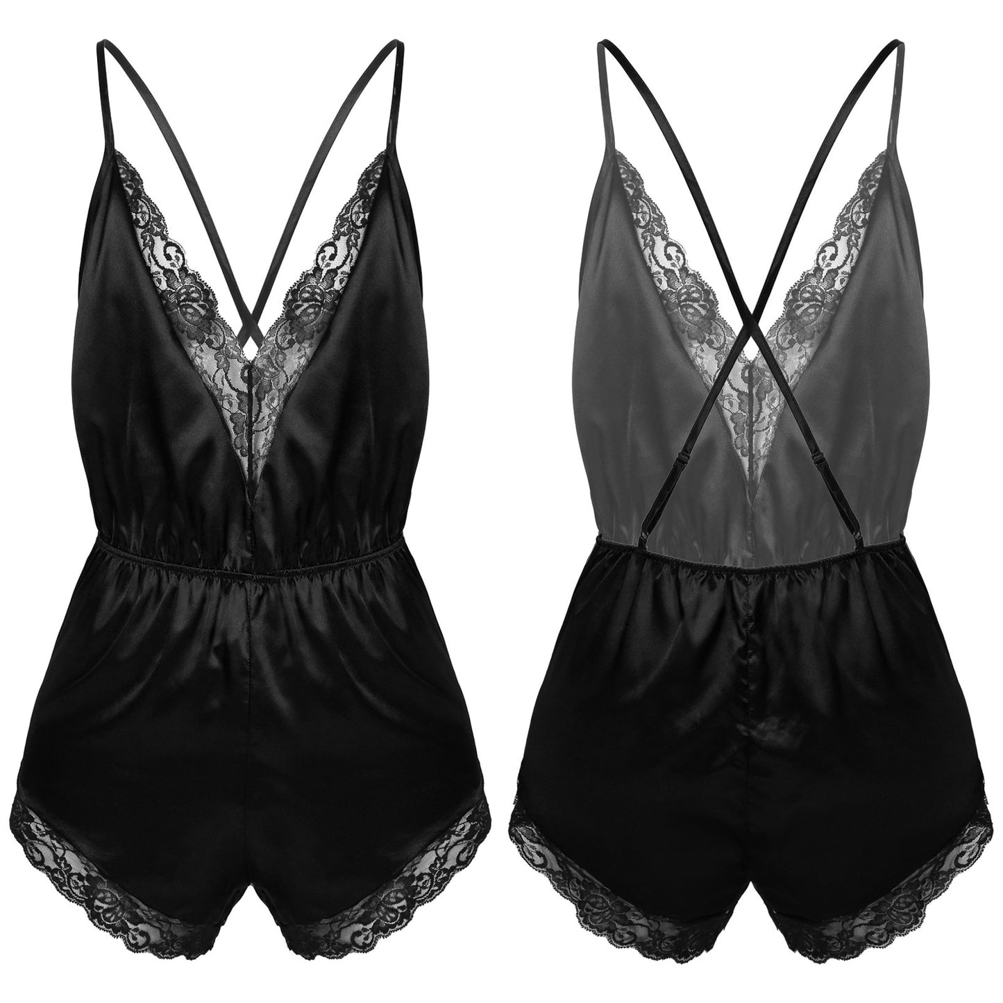 Satin Bodysuit Jumpsuit: Sensual Sleepwear for Crossdressers