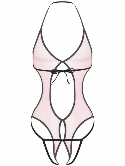 See-through Mesh Bodysuit: Seductive Lingerie for Sissy Role Play