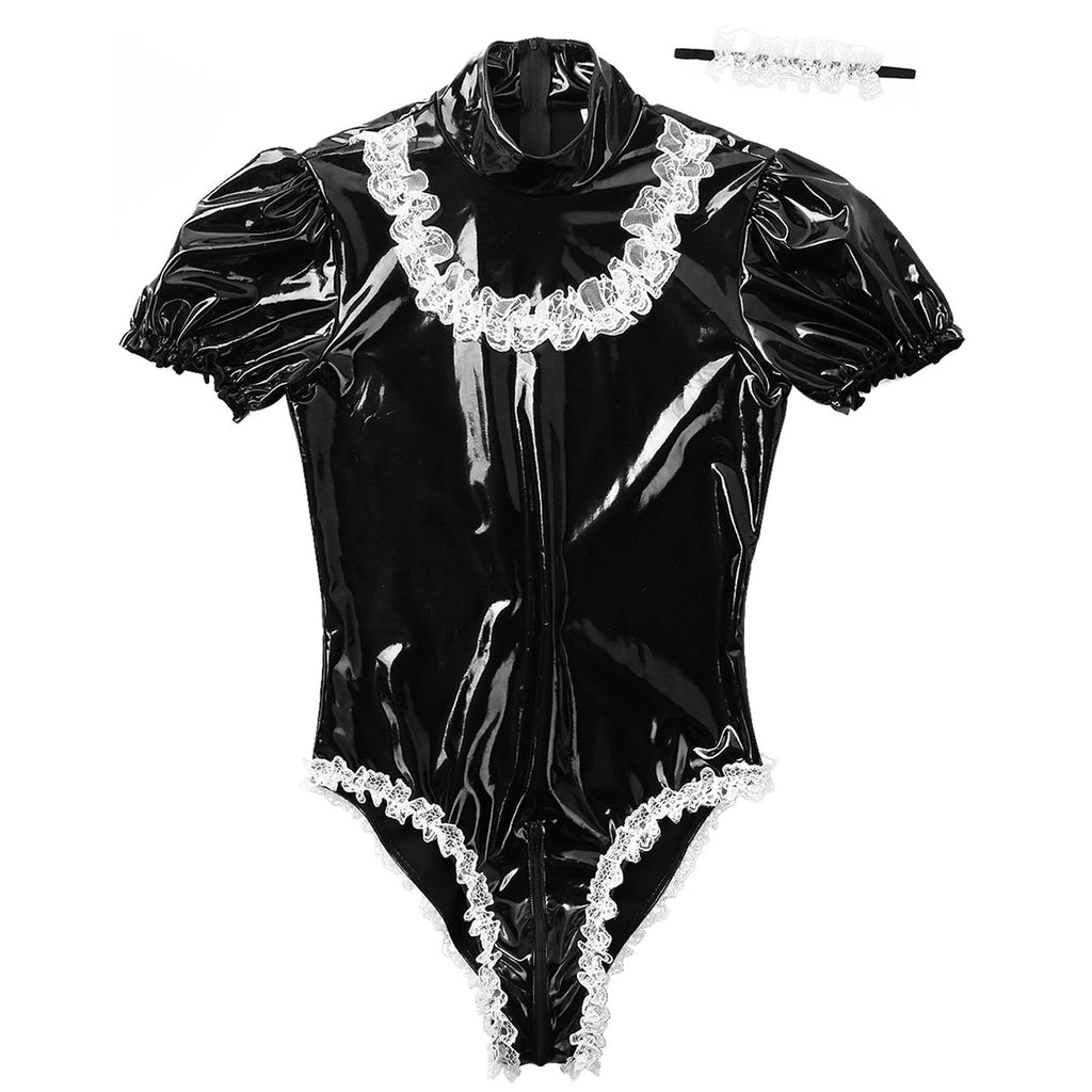 Patent-Look Bodysuit for Crossdressers - Style 2 - Image 11