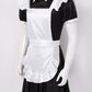 Mens Sissy Maid Cosplay Costume Puff Sleeve Frilly Satin French Apron Maid Servant Dress Set Roleplay Babydoll Dress with Apron