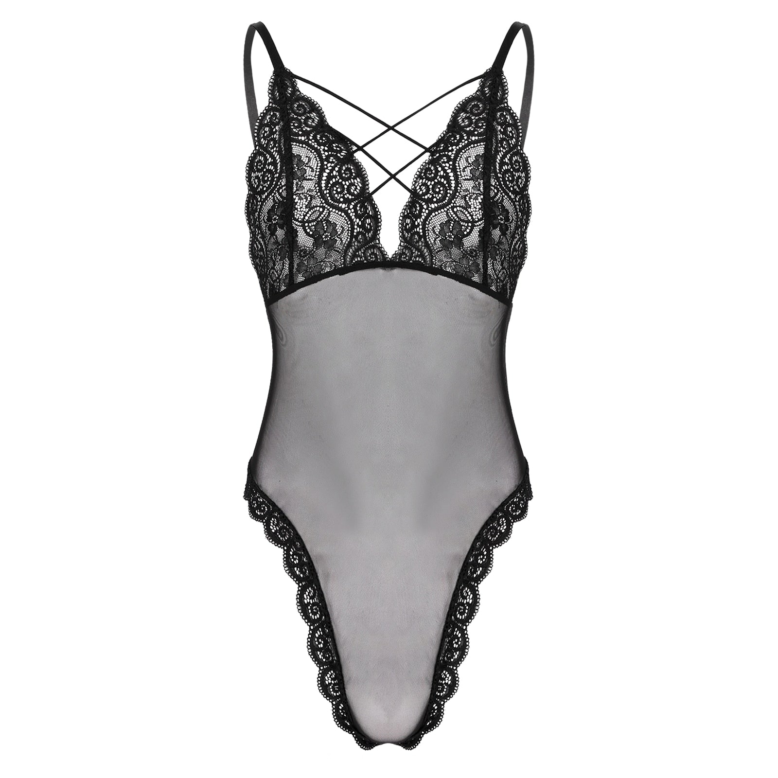 Satin Bodysuit for Crossdressers - Style 2 - Image 2