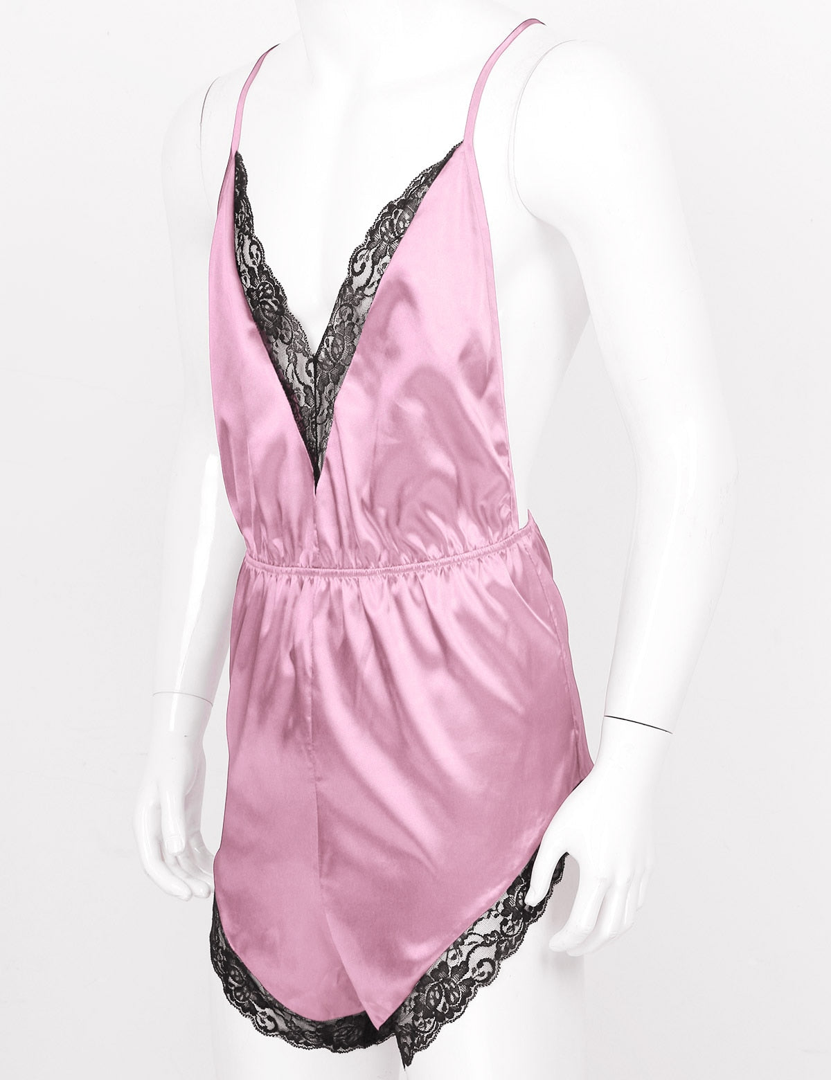 Satin Bodysuit Jumpsuit: Sensual Sleepwear for Crossdressers