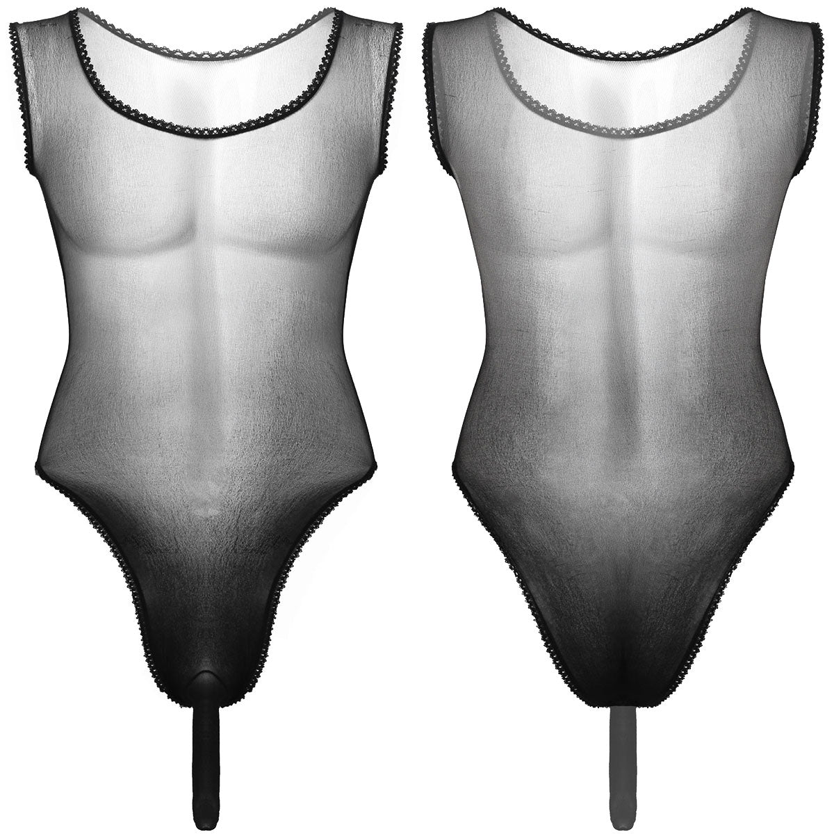 Satin Bodysuit for Crossdressers - Style 3 - Image 20