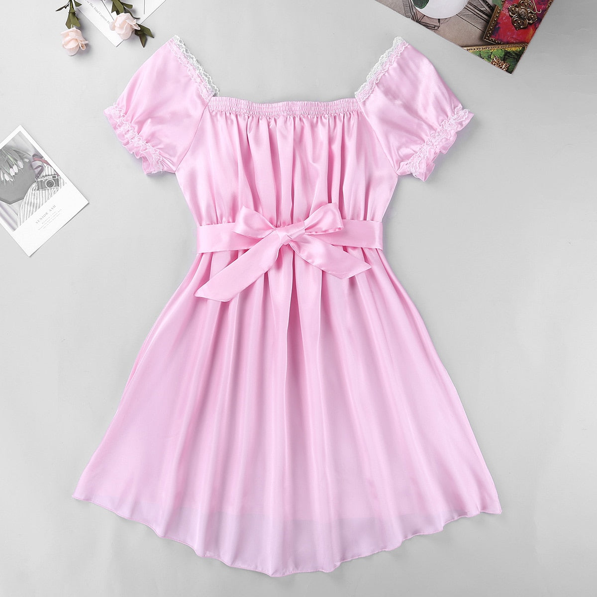 Satin Bodysuit for Crossdressers - Style 4 - Image 17