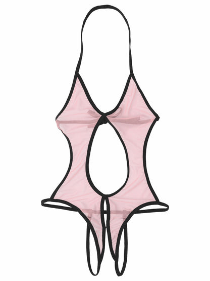 See-through Mesh Bodysuit: Seductive Lingerie for Sissy Role Play