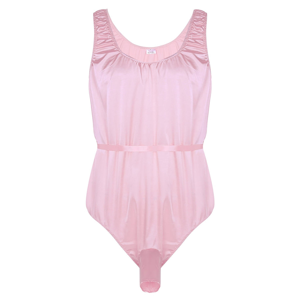 Satin Bodysuit for Crossdressers - Style 7 - Image 36