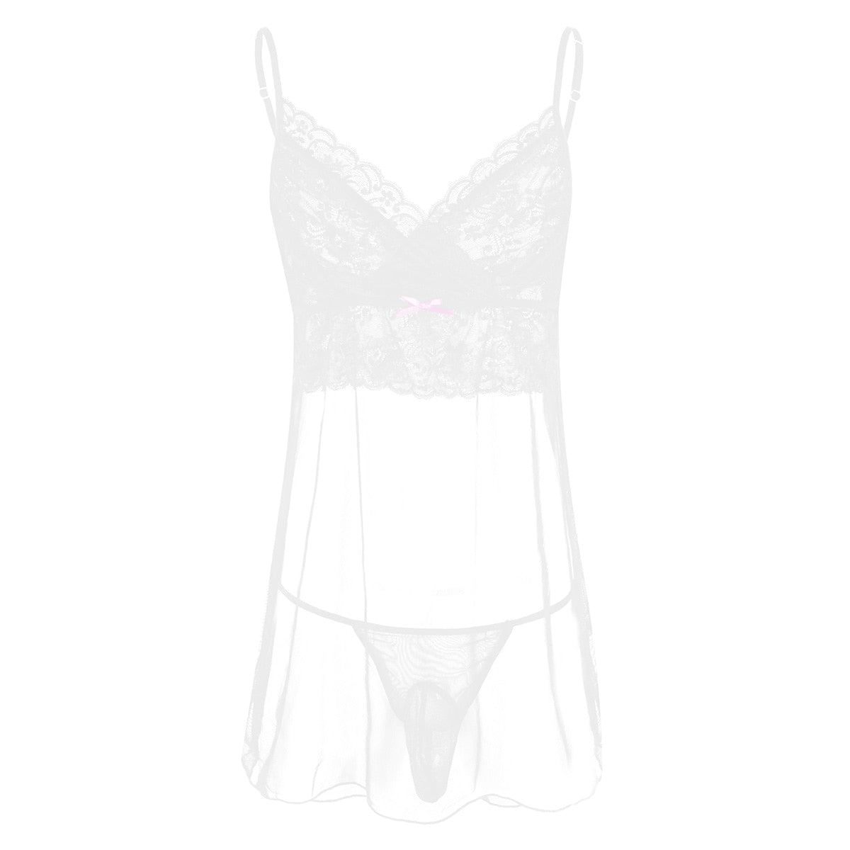 Sheer Mesh Lingerie Set: Crossdresser's Seductive Sleepwear