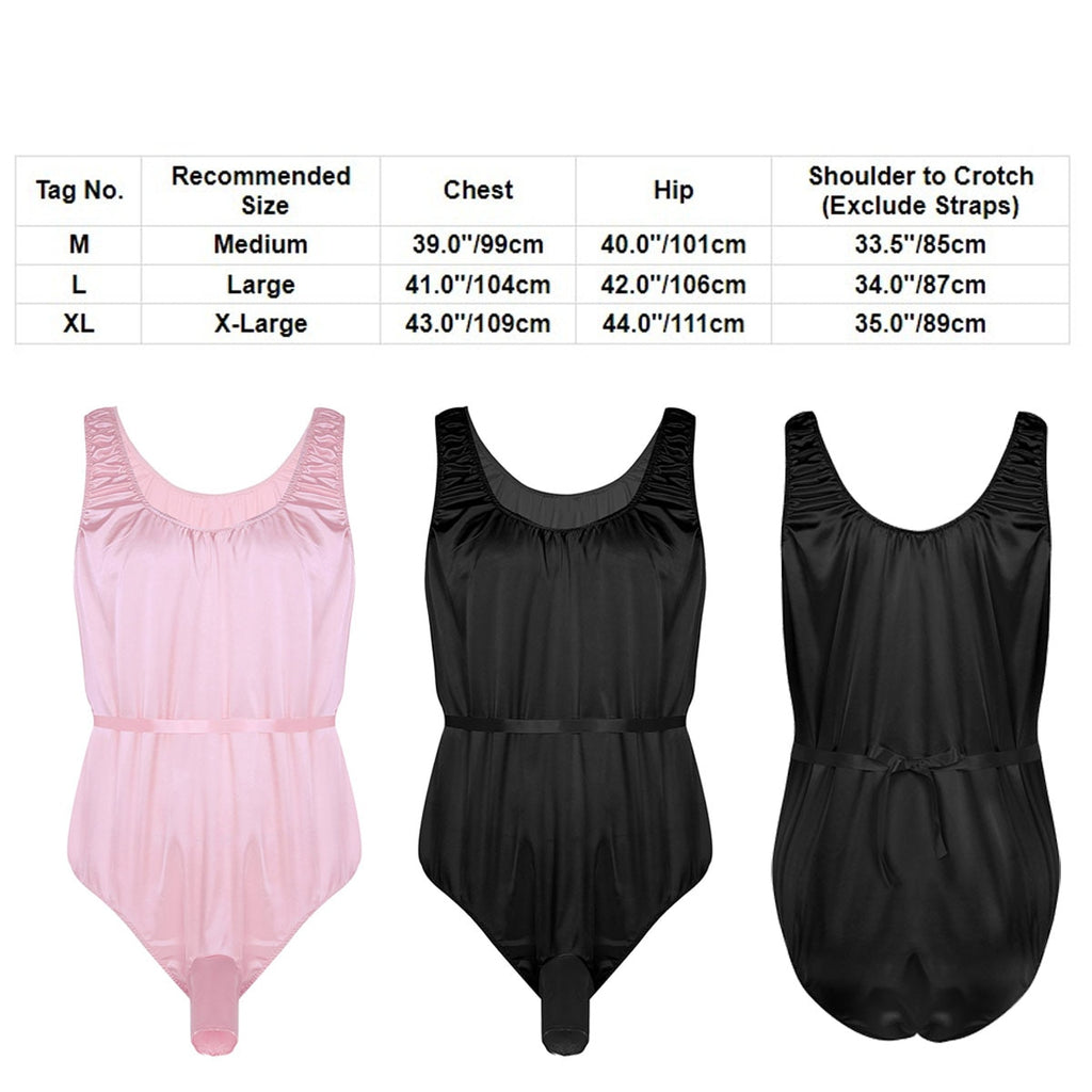 Satin Bodysuit for Crossdressers - Style 7 - Image 37