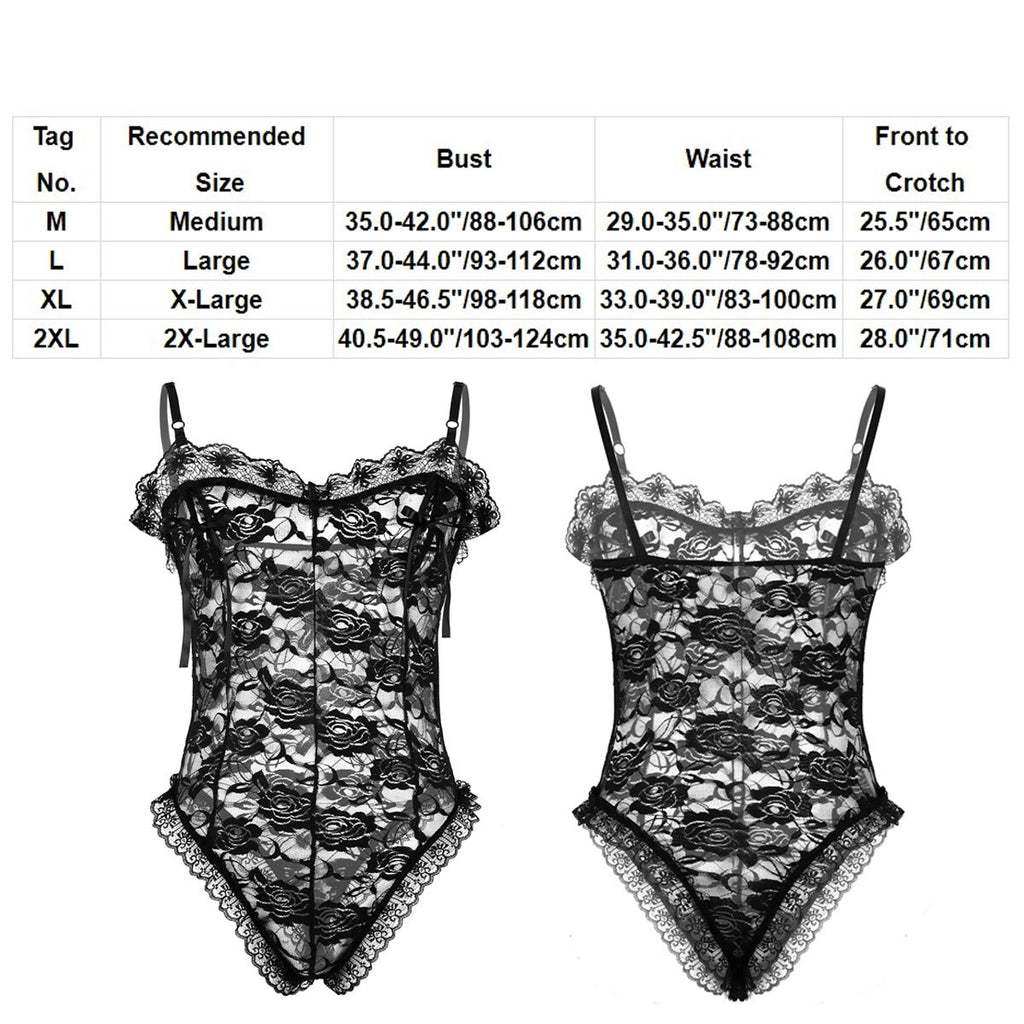 Lace Bodysuit for Crossdressers - Style 2 - Image 4