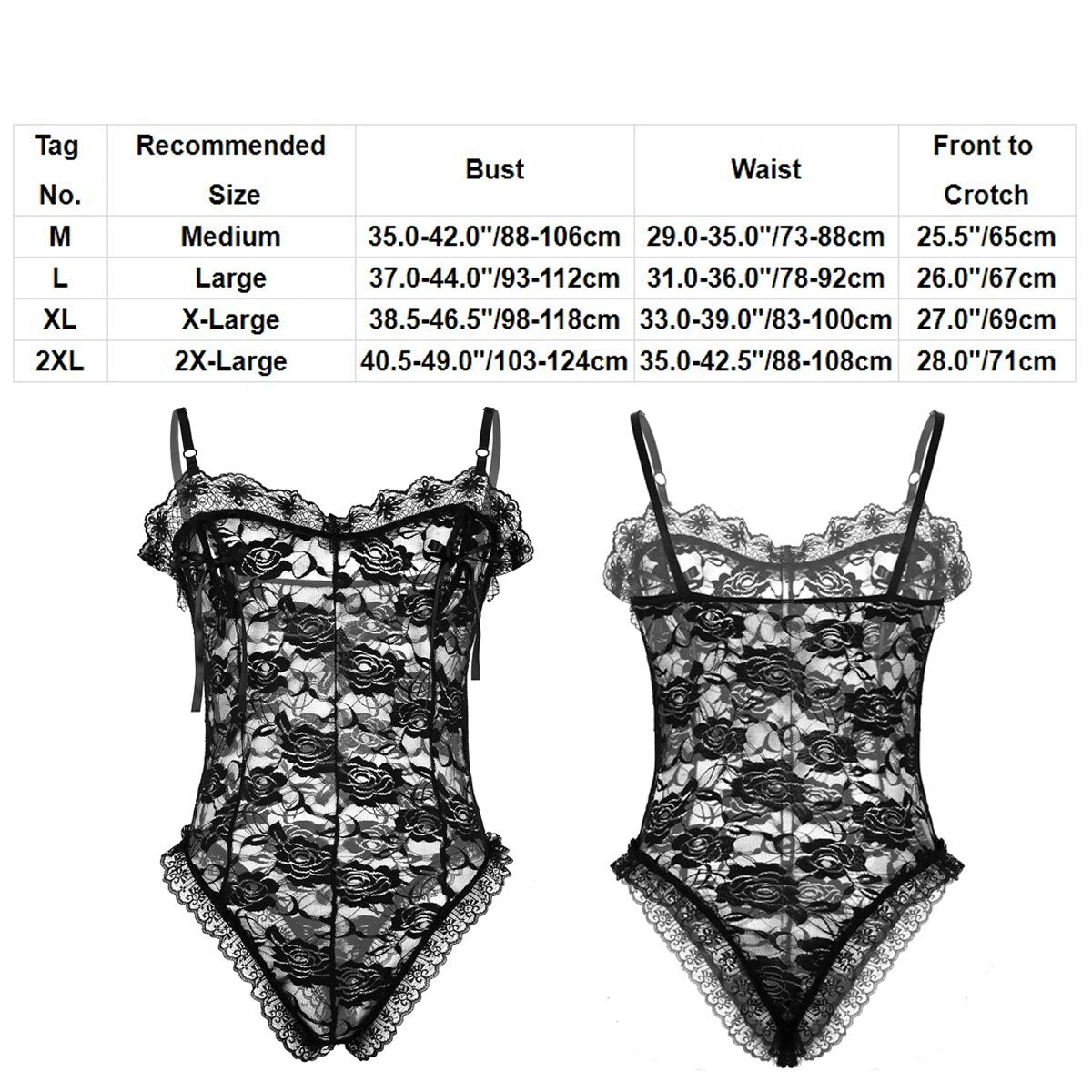 Lace Bodysuit for Crossdressers - Style 2 - Image 4