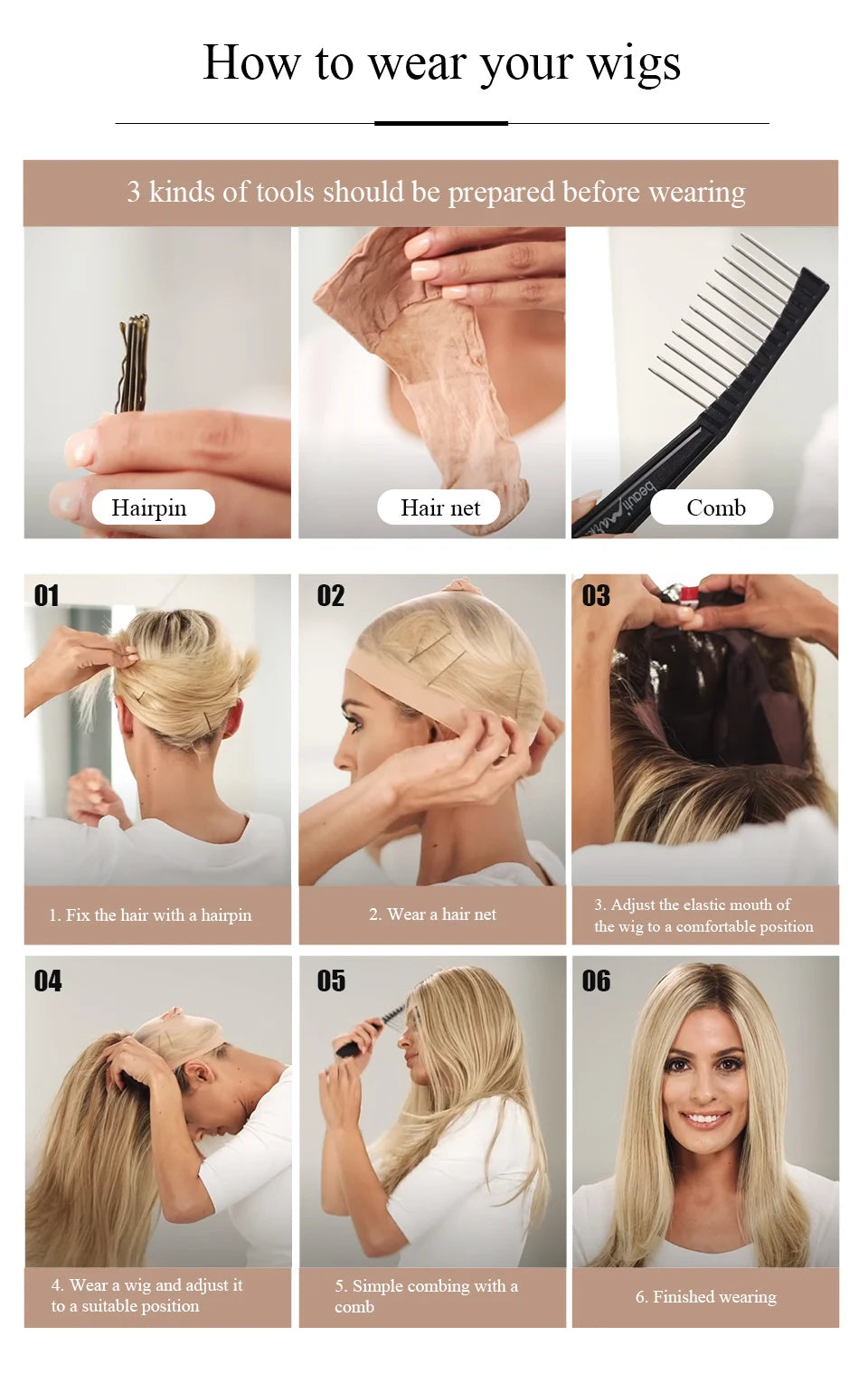 Long Light Blonde Straight Wig for Crossdressers