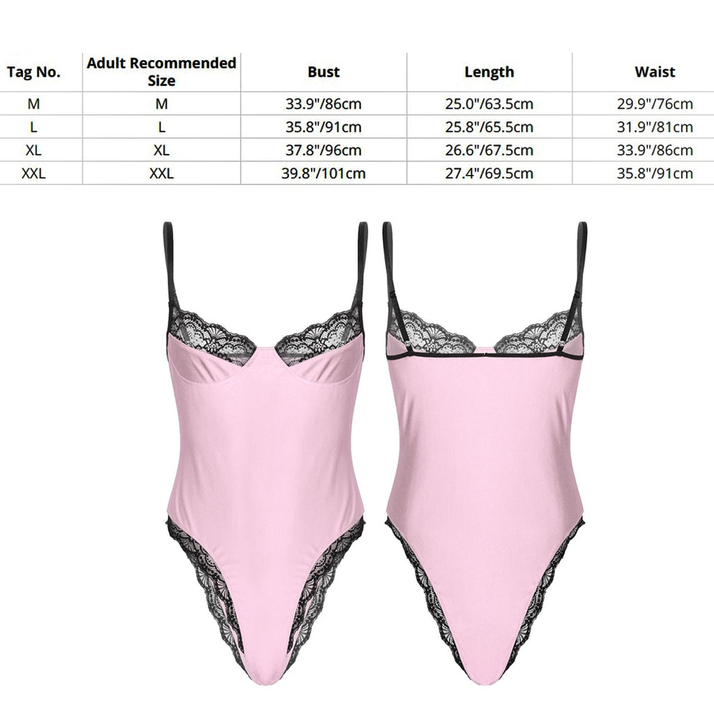Satin Bodysuit for Crossdressers - Style 5 - Image 34