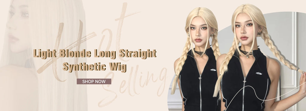 Long Light Blonde Straight Wig for Crossdressers