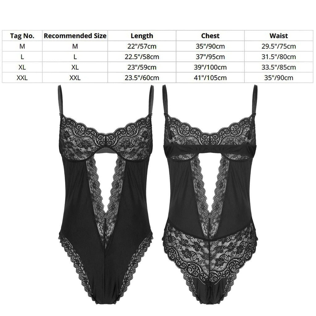 Lace Bodysuit for Crossdressers - Style 2 - Image 21