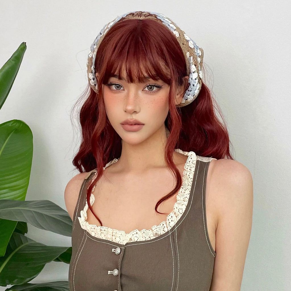 Short Black Wavy Bob Wig with Bangs for Crossdressers