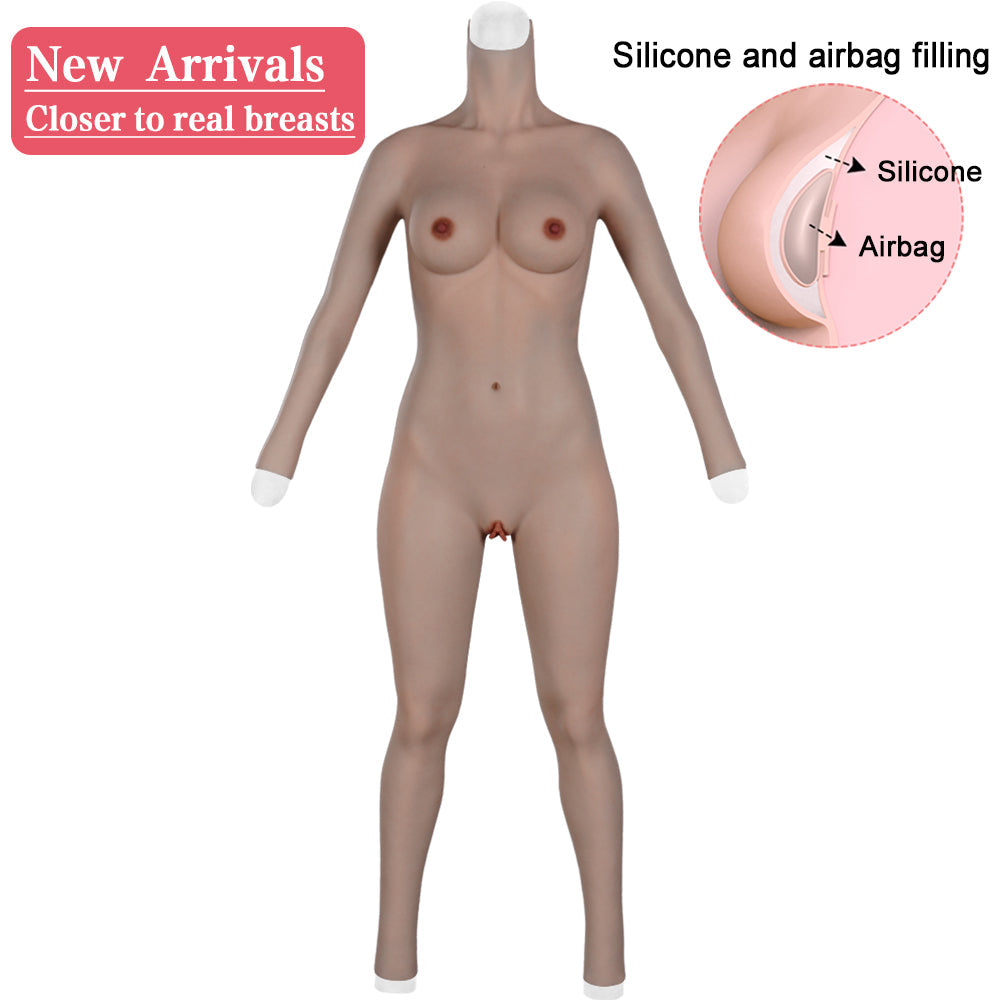 No-Oil Full Silicone Bodysuit with Breast Forms - Style 3 - Image 1
