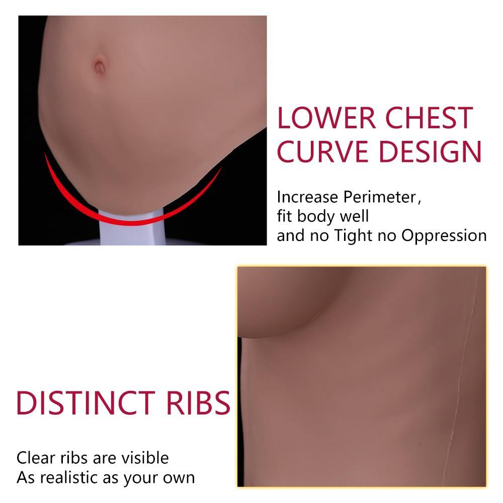 No-Oil Half-Body Silicone Breastplate - Style 7 - Image 4