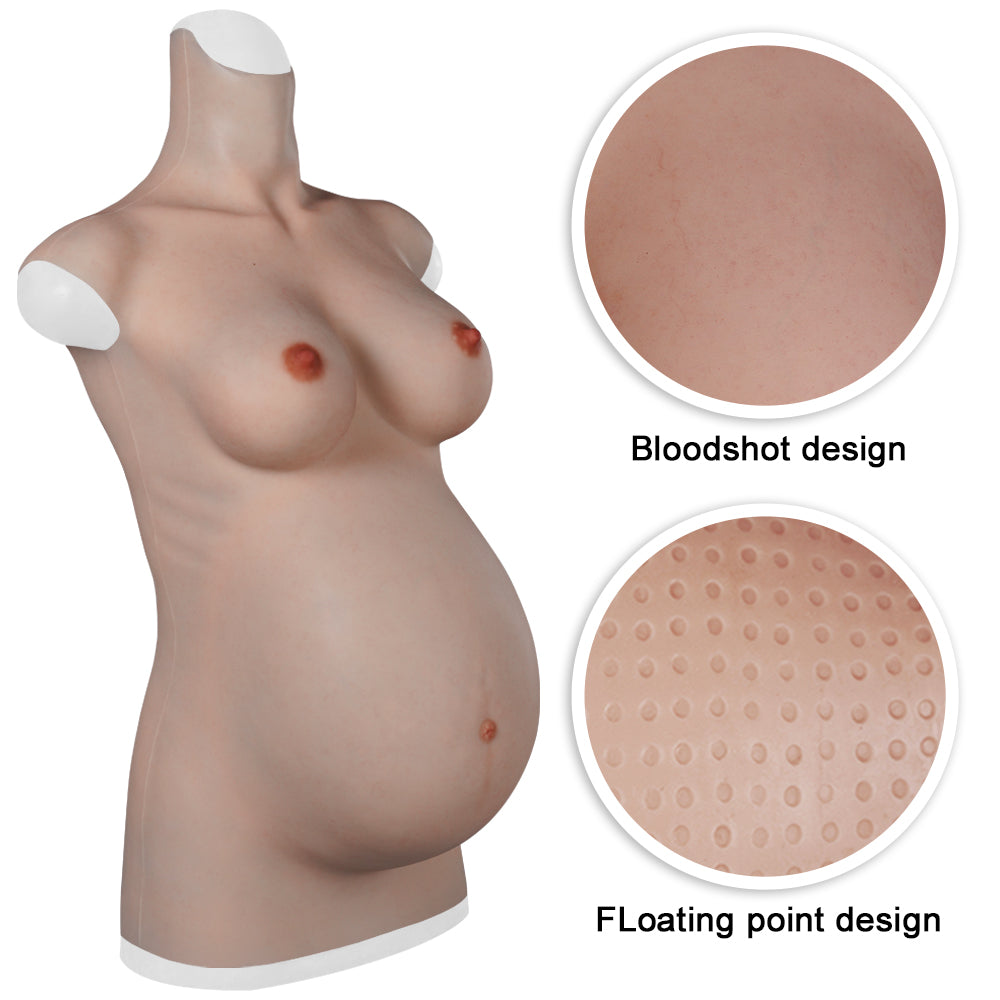 Silicone Pregnancy Belly and Breast Form Bodysuit - Style 2 - Image 2