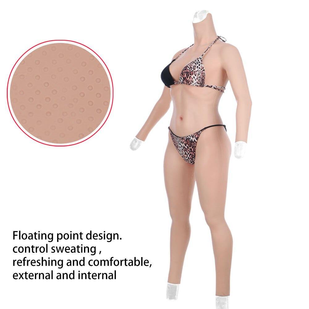 Full Bodysuit Crossdresser, Realistic Silicone Bodysuit Breast