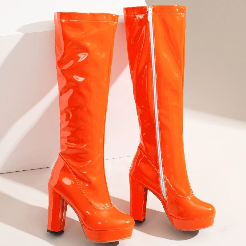 Knee-High Platform Boots in Extended Sizes for Crossdressers - Image 3