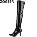 Thigh-High Platform Boots in Extended Sizes for Crossdressers - Style 2 - Image 1