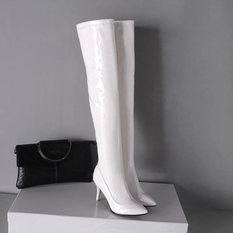 Thigh-High Platform Boots in Extended Sizes for Crossdressers - Style 2 - Image 3