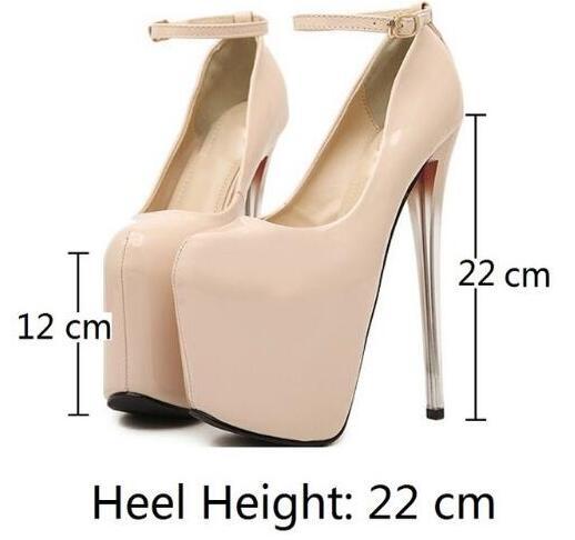 6.3 in (16 cm) Platform Pumps in Extended Sizes for Crossdressers - Image 4