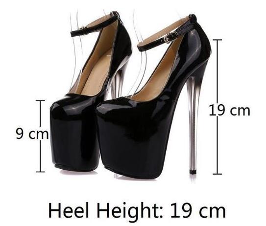 6.3 in (16 cm) Platform Pumps in Extended Sizes for Crossdressers - Image 5