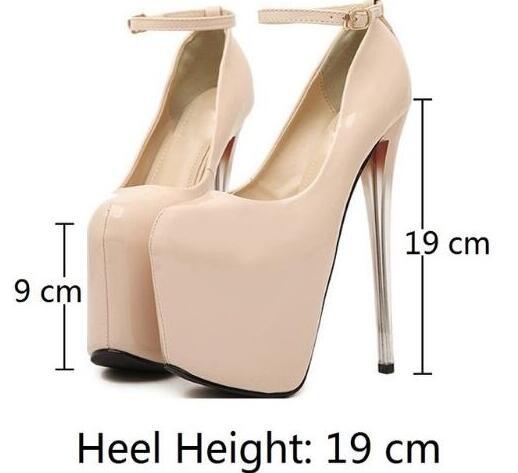 6.3 in (16 cm) Platform Pumps in Extended Sizes for Crossdressers - Image 7