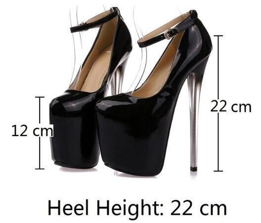 6.3 in (16 cm) Platform Pumps in Extended Sizes for Crossdressers - Image 6