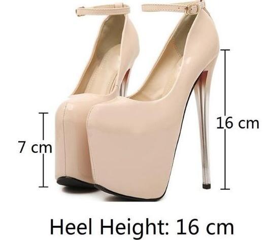6.3 in (16 cm) Platform Pumps in Extended Sizes for Crossdressers - Image 3
