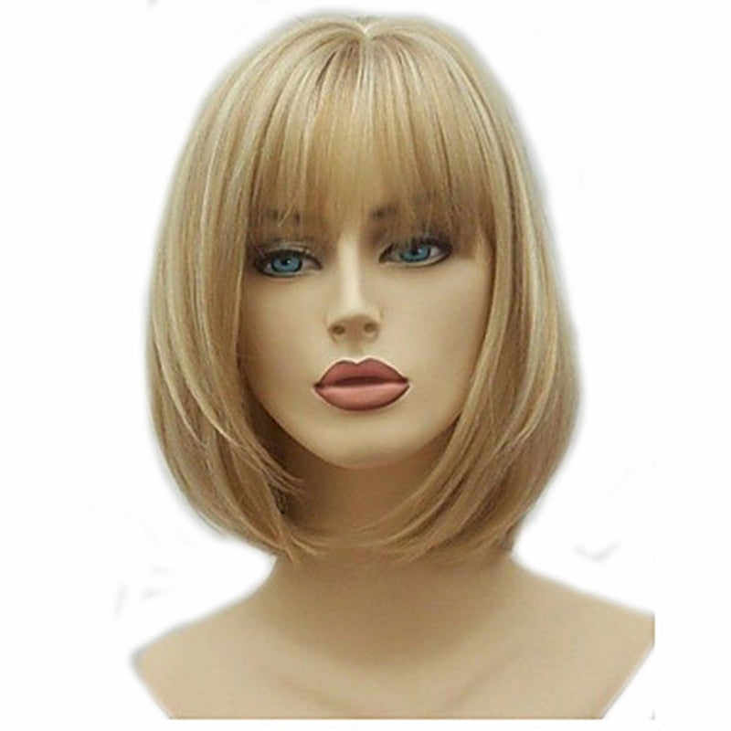 Chic and Trendy Short Synthetic Wig for Crossdressers - Heat Resistant Fiber for Easy Styling