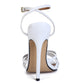 Summer 2021 Party Sandals 15cm thin High Heels Shoes Peep Toe Buckle Open Toe pumps Plus Size:45 46 47 48 sandalia mujer