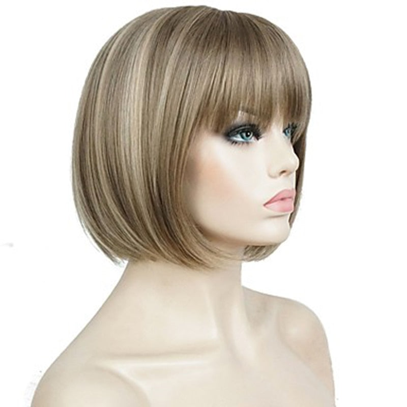 Chic and Trendy Short Synthetic Wig for Crossdressers - Heat Resistant Fiber for Easy Styling