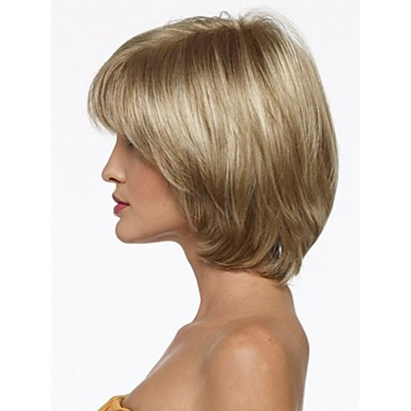 Chic and Trendy Short Synthetic Wig for Crossdressers - Heat Resistant Fiber for Easy Styling