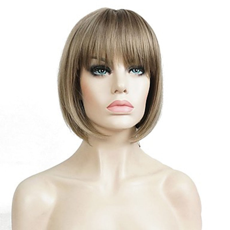 Chic and Trendy Short Synthetic Wig for Crossdressers - Heat Resistant Fiber for Easy Styling