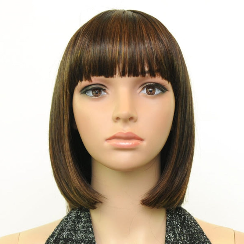 Chic and Trendy Short Synthetic Wig for Crossdressers - Heat Resistant Fiber for Easy Styling